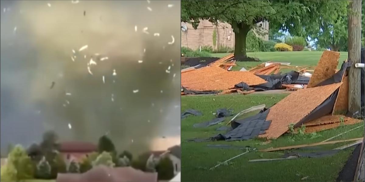 El aparatoso momento en que un tornado se lleva una iglesia llena de fieles en Pensilvania (VIDEO)