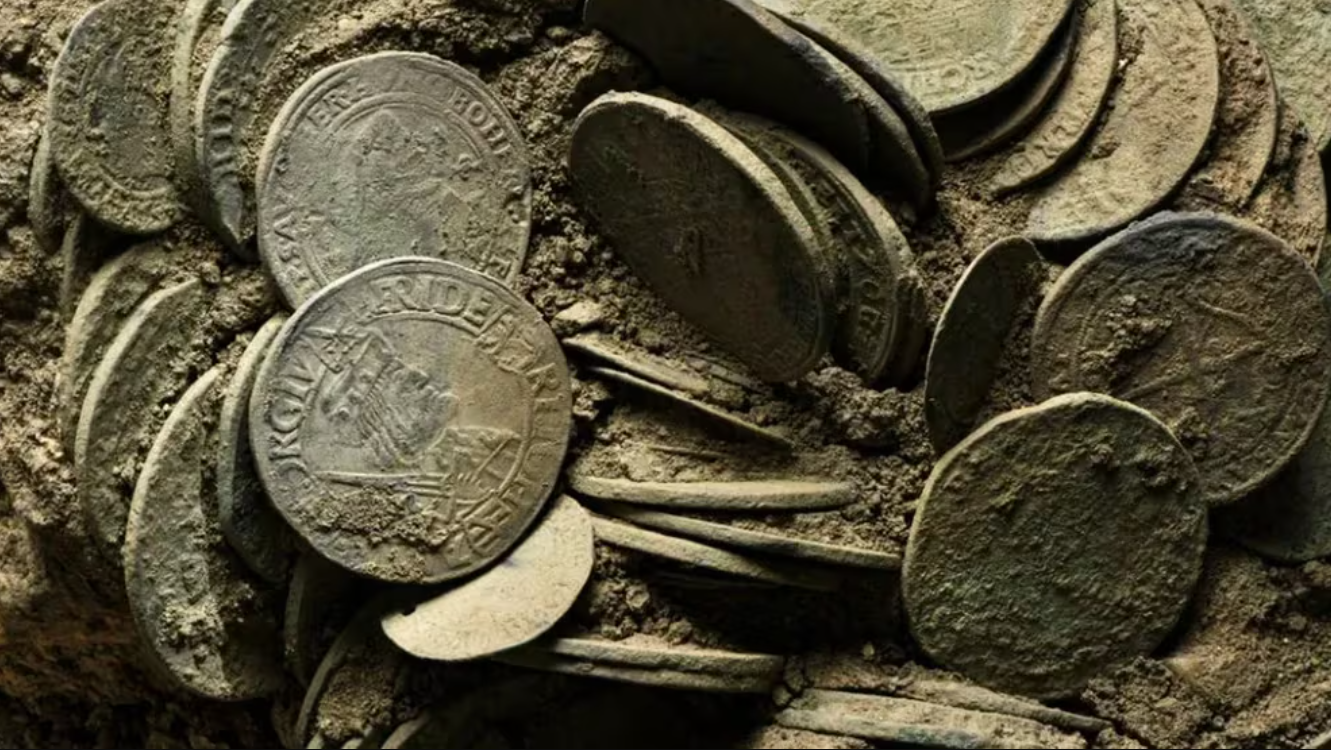 Obreros alemanes descubrieron un valioso tesoro oculto del siglo XVII