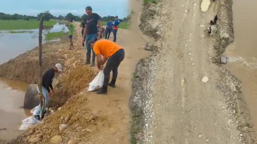 ¡Alerta! Lluvias socavan terraplén que comunica a Barinas con Apure (VIDEO)