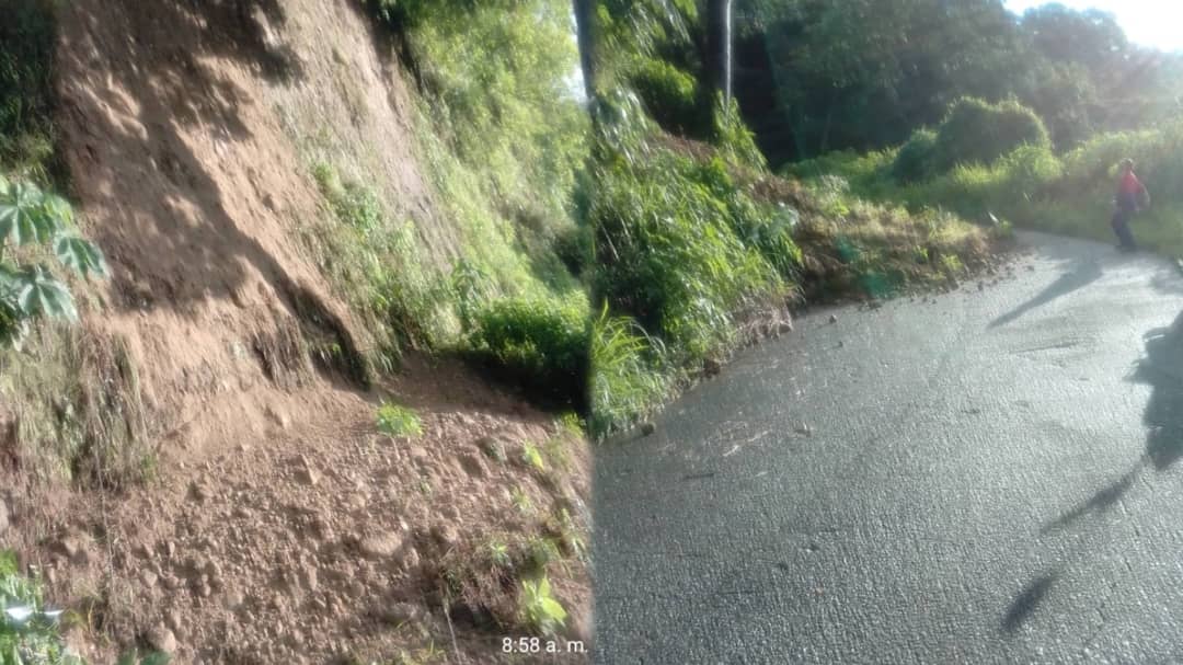 Deslizamientos de tierra obstaculizan paso en la carretera hacia Altamira y Calderas en Barinas